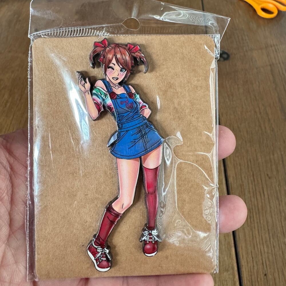 School Cute Girl Halloween Horror BIG Enamel Pin-ONLY ONE